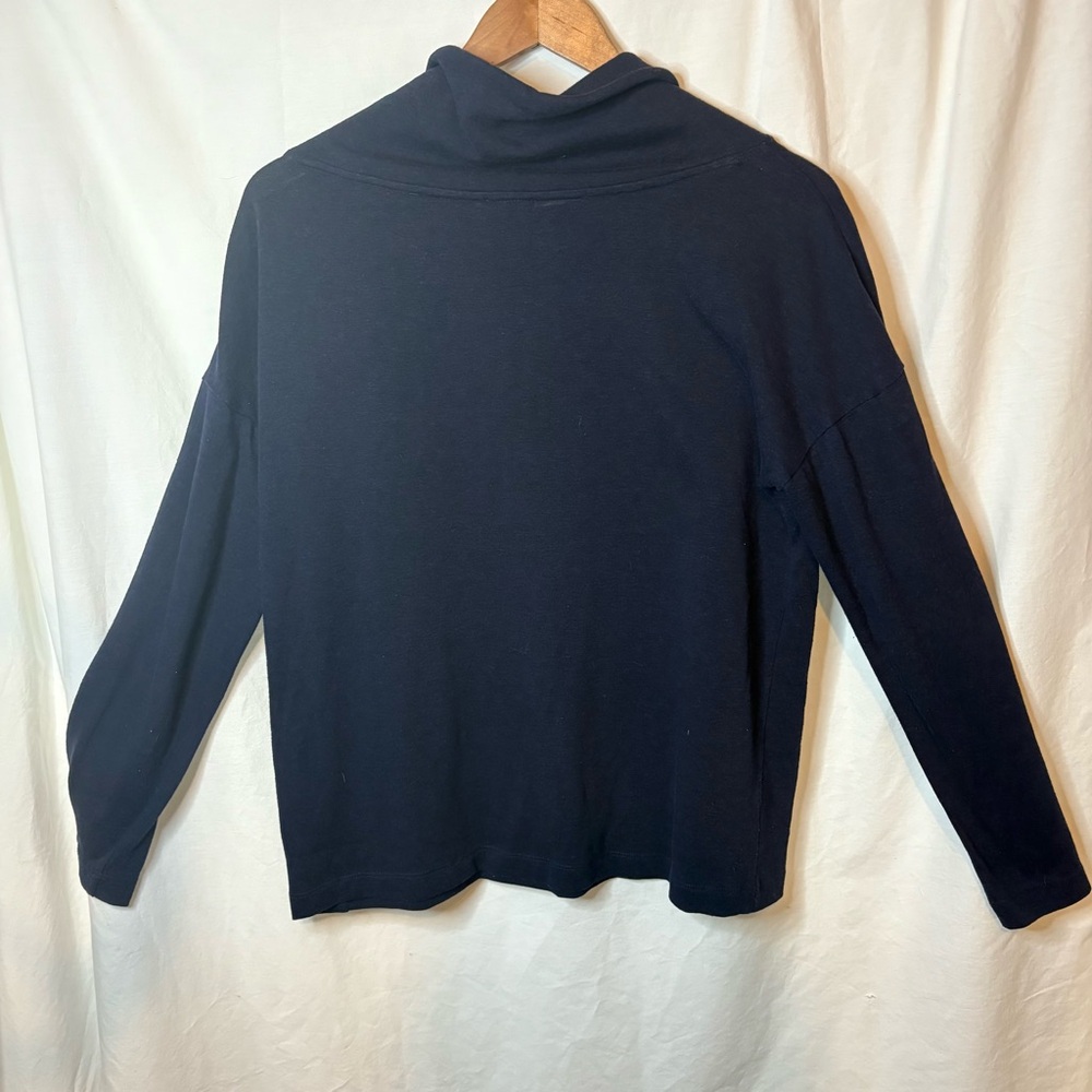 Talbots Black Drawstring Funnel Neck Lightweight … - image 4